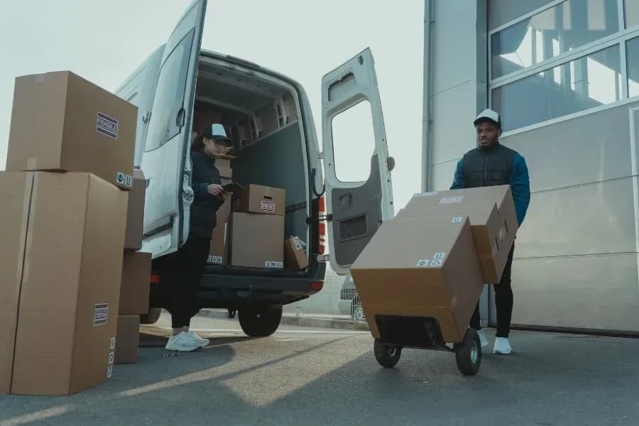Professionelle Umzugsfirma mit Routenplanung
